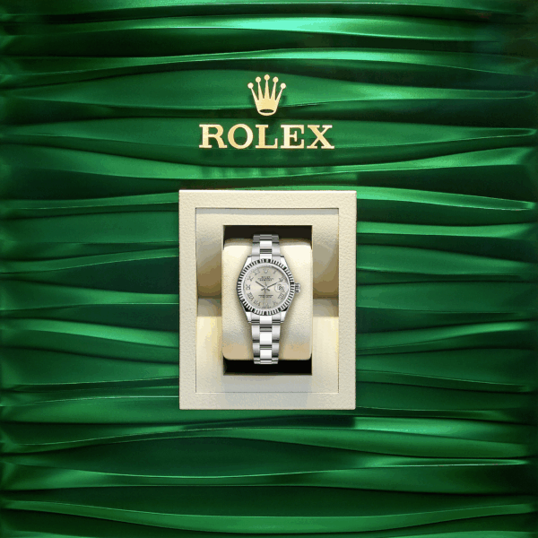 Rolex Lady-Datejust 28, Oystersteel and 18k White Gold, Ref# 279174-0009 - Image 5