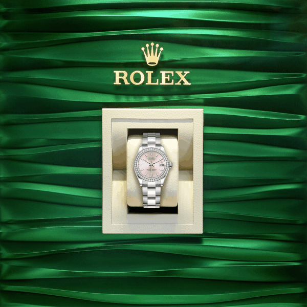 Rolex Lady-Datejust 28, Oystersteel and 18k White Gold, Ref# 279384RBR-0002 - Image 7