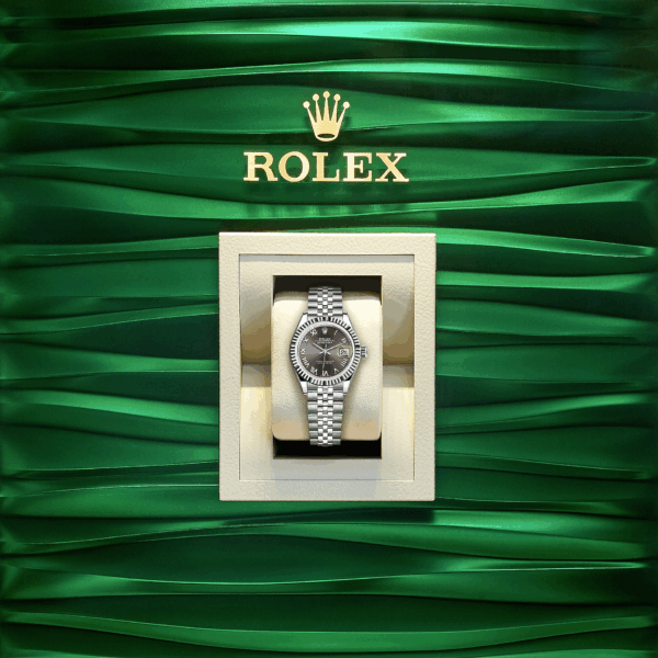 Rolex Lady-Datejust 28, Oystersteel and 18k White Gold, Ref# 279174-0013 - Image 8